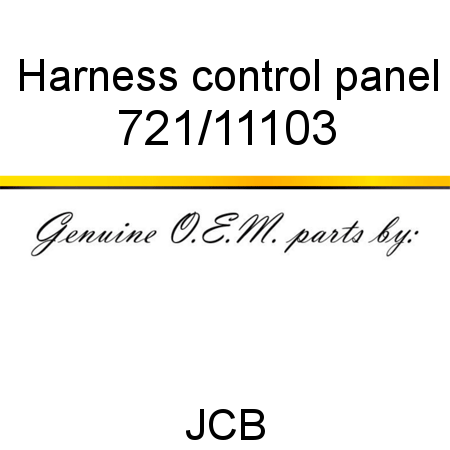Harness, control panel 721/11103