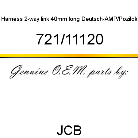 Harness, 2-way link 40mm long, Deutsch-AMP/Pozilok 721/11120