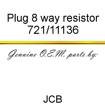 Plug, 8 way resistor 721/11136