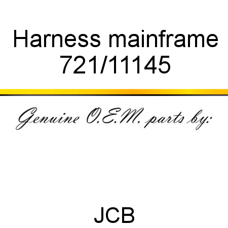 Harness, mainframe 721/11145