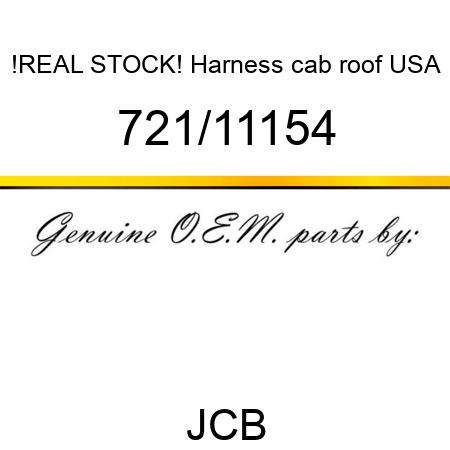 !REAL STOCK! Harness, cab roof USA 721/11154