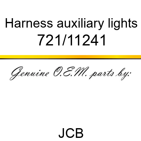 Harness, auxiliary lights 721/11241