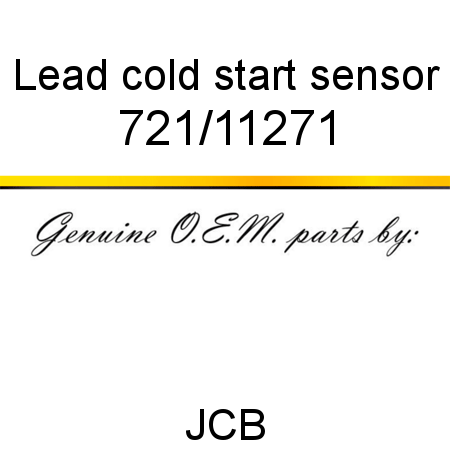 Lead, cold start sensor 721/11271