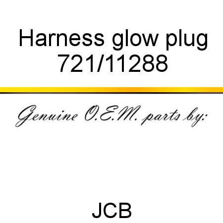 Harness, glow plug 721/11288