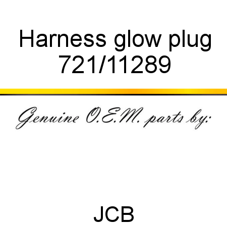 Harness, glow plug 721/11289