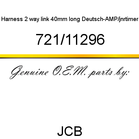 Harness, 2 way link 40mm long, Deutsch-AMP/jnrtimer 721/11296