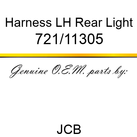 Harness, LH Rear Light 721/11305