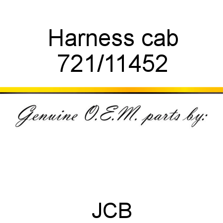 Harness, cab 721/11452
