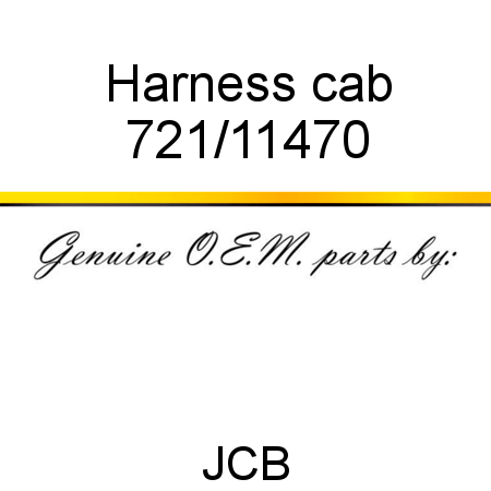 Harness, cab 721/11470