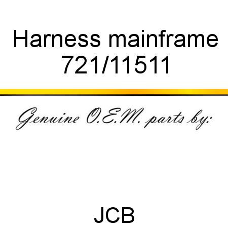 Harness, mainframe 721/11511
