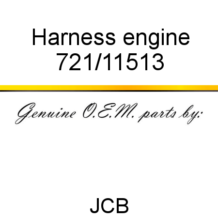 Harness, engine 721/11513