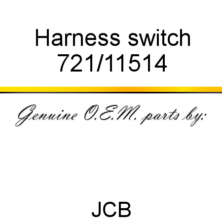 Harness, switch 721/11514