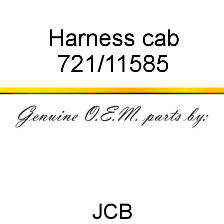 Harness, cab 721/11585