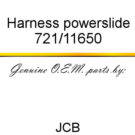 Harness, powerslide 721/11650