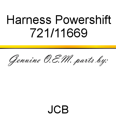Harness, Powershift 721/11669