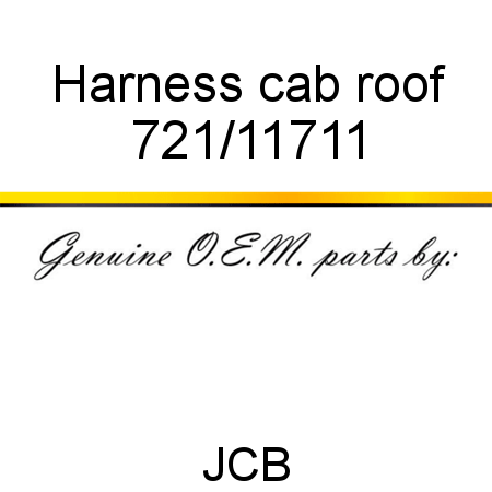 Harness, cab roof 721/11711
