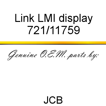 Link, LMI display 721/11759