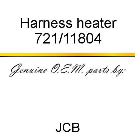 Harness, heater 721/11804