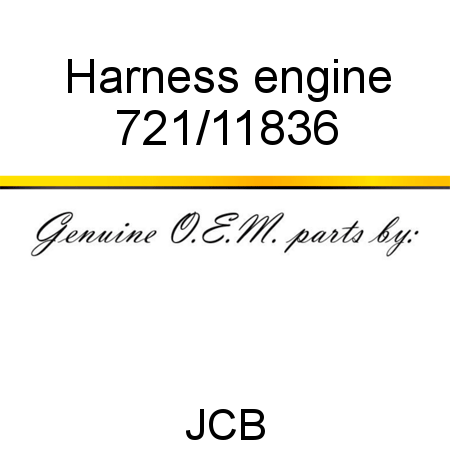 Harness, engine 721/11836