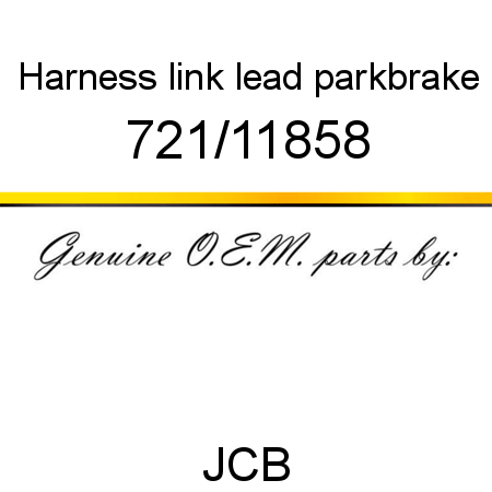 Harness, link lead, parkbrake 721/11858