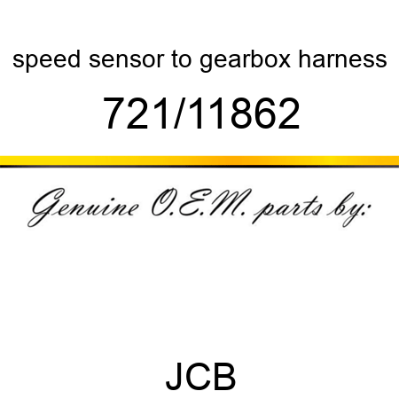 speed sensor to, gearbox harness 721/11862