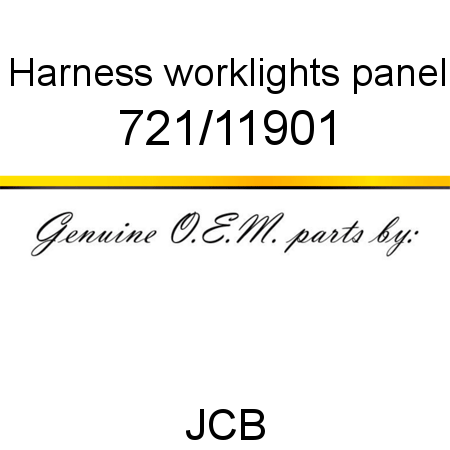 Harness, worklights panel 721/11901