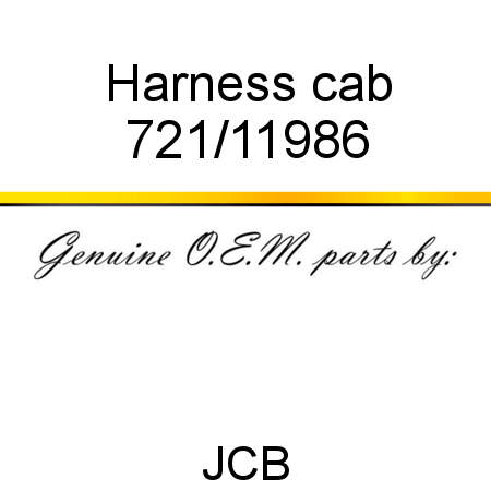 Harness, cab 721/11986