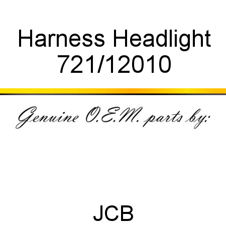 Harness, Headlight 721/12010