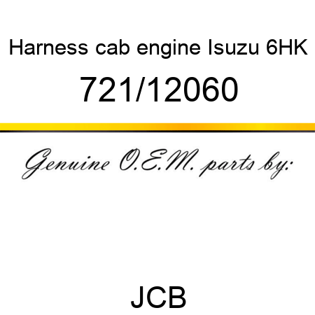 Harness, cab engine, Isuzu 6HK 721/12060
