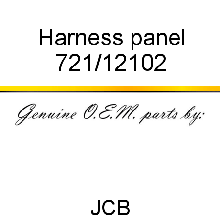 Harness, panel 721/12102