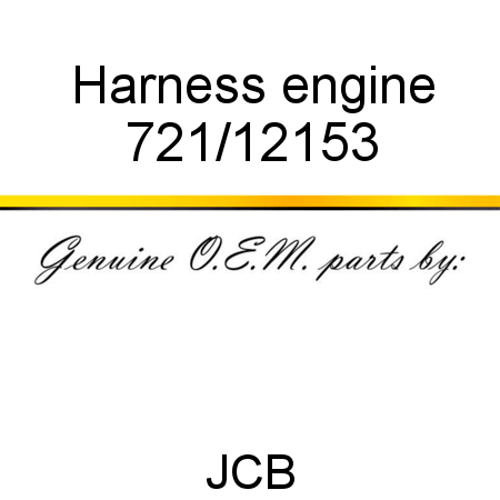 Harness, engine 721/12153