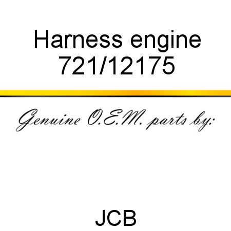 Harness, engine 721/12175