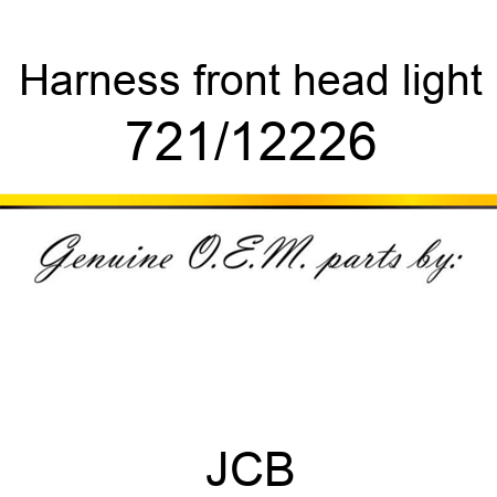 Harness, front head light 721/12226