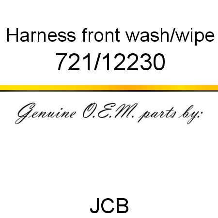 Harness, front wash/wipe 721/12230