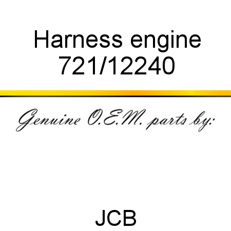 Harness, engine 721/12240