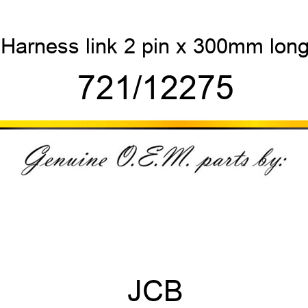 Harness, link, 2 pin x 300mm long 721/12275