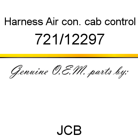 Harness, Air con., cab control 721/12297