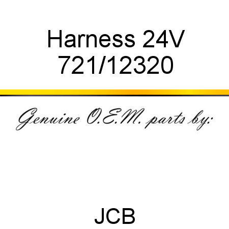 Harness, 24V 721/12320