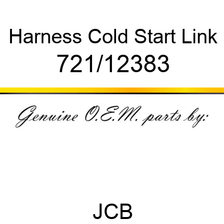 Harness, Cold Start Link 721/12383