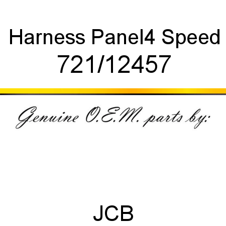 Harness, Panel,4 Speed 721/12457