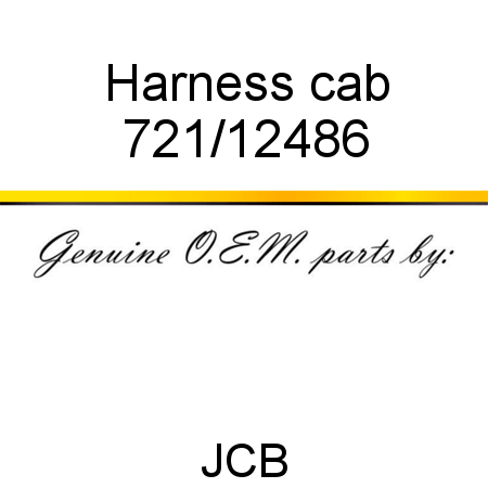Harness, cab 721/12486