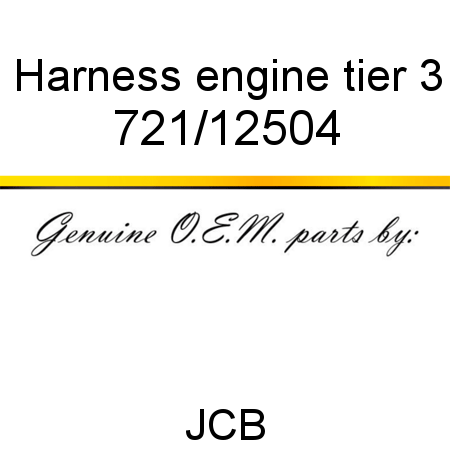 Harness, engine tier 3 721/12504