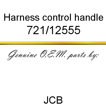 Harness, control handle 721/12555