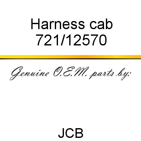 Harness, cab 721/12570