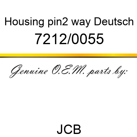 Housing, pin,2 way, Deutsch 7212/0055
