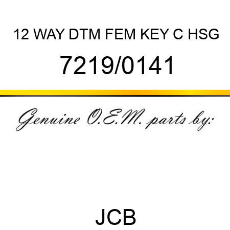 12 WAY DTM FEM KEY C HSG 7219/0141