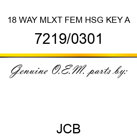 18 WAY MLXT FEM HSG KEY A 7219/0301