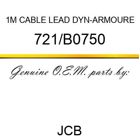 1M CABLE LEAD DYN-ARMOURE 721/B0750