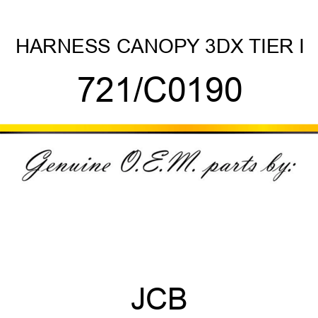 HARNESS CANOPY 3DX TIER I 721/C0190