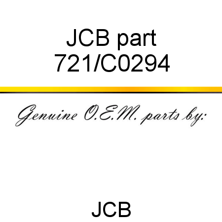 JCB part 721/C0294